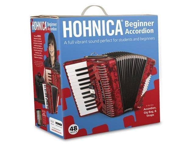 Hohner 1304 48-Bass Piano Accordion Red