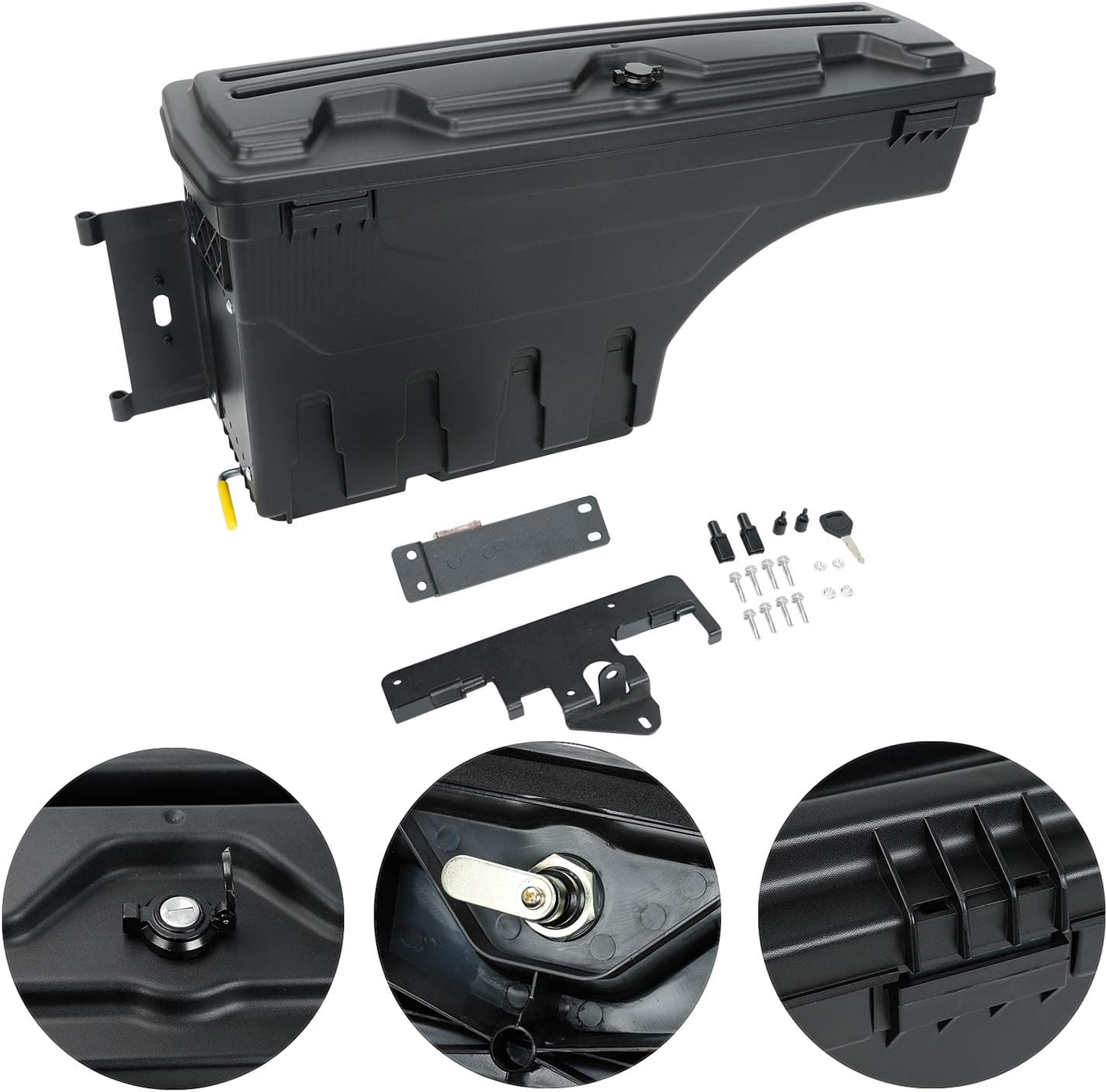 LucaSng Truck Bed Storage Box Tool Box Compatible with Tacoma 2005-2019 Rear Left Driver Side Lockable Storage Box Replaces SC401D