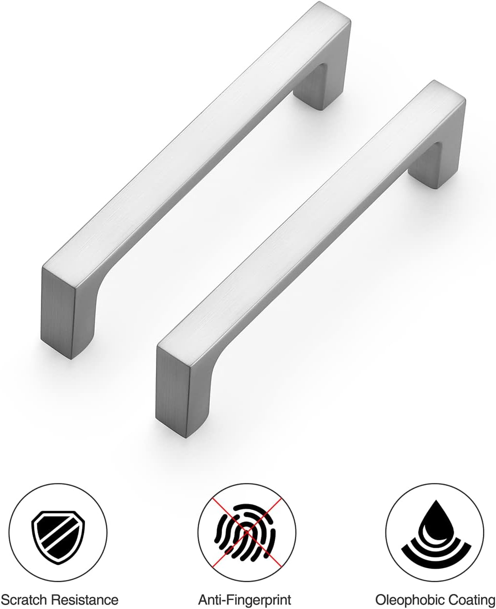 Ravinte 30 Pack Solid 5 Inch Kitchen Square Cabinet Handles Brushed Nickel Cabinet Pulls Drawer Pulls Kitchen Cabinet Hardware Kitchen Handles