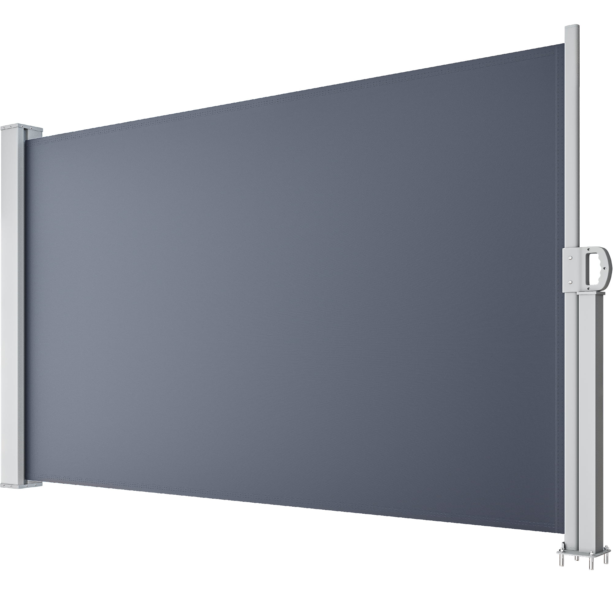 Retractable Side Awning 118''X 78'', Folding Privacy Screen Privacy Fence, Waterproof UV-Resistant Privacy Awning Outdoor for Garden, Deck, Patio, Pools, Gray