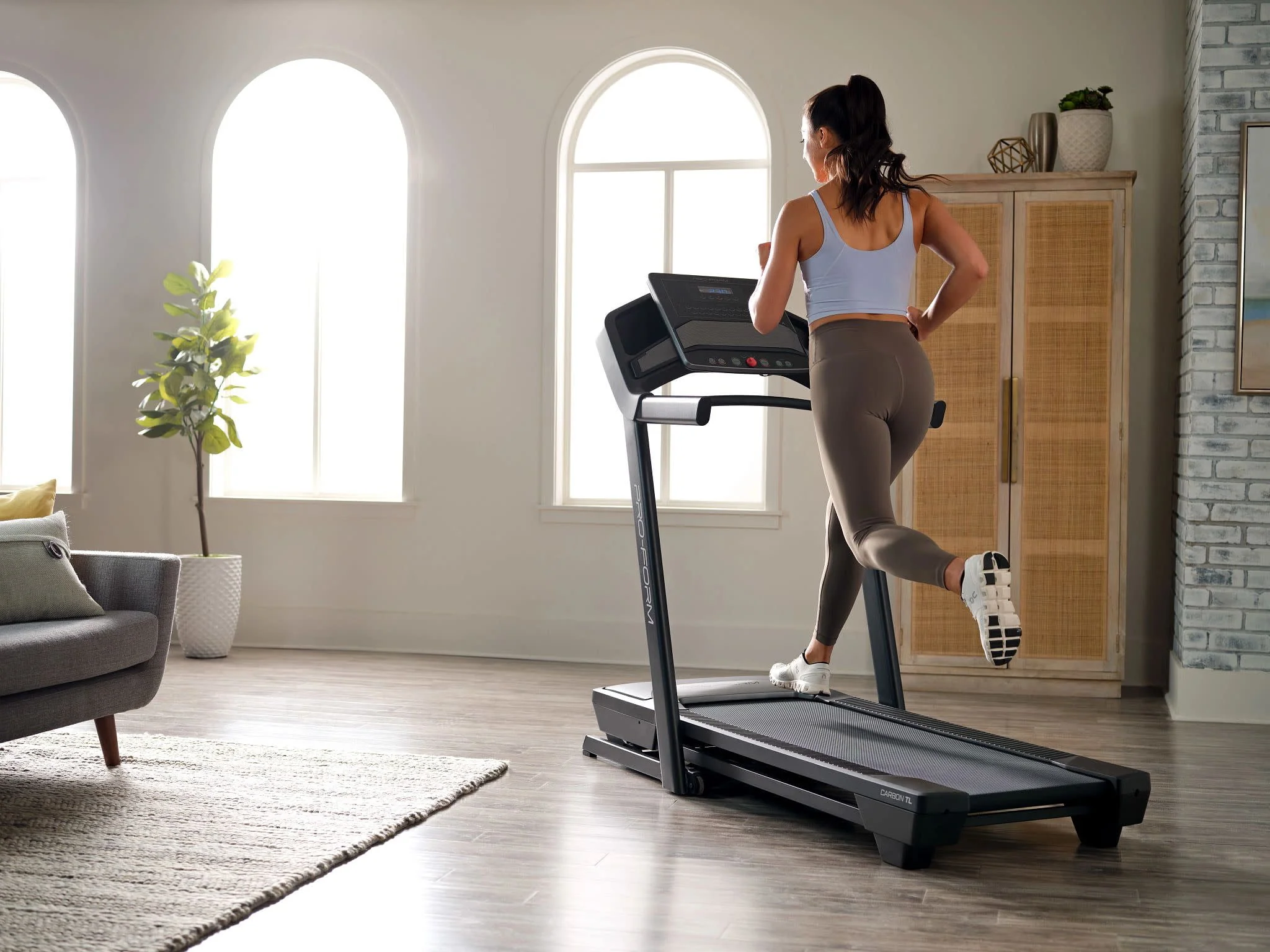 ProForm Carbon TL; Treadmill for Walking and Running with 5鈥?Display, Built-In Tablet Holder and SpaceSaver Design