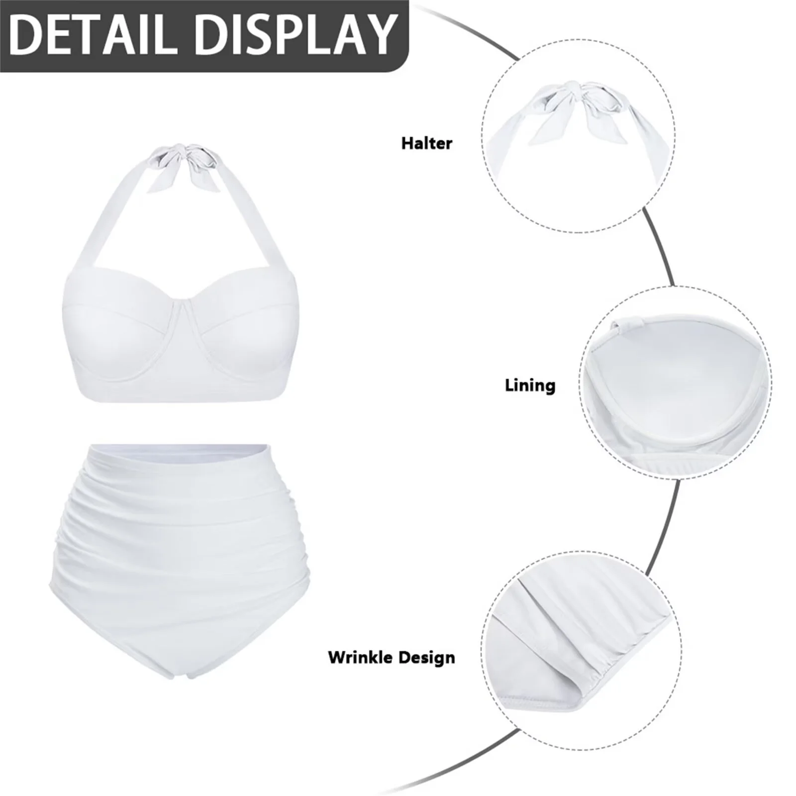 STUOARTE Fashion Bikinis for Women V Neck Halter 2 Piece Swimsuit Baseball Fire Push Up Bathing Suit Breathable Size M Beachwear with Adjustable Elastic Strap - Curated Treasures Market
