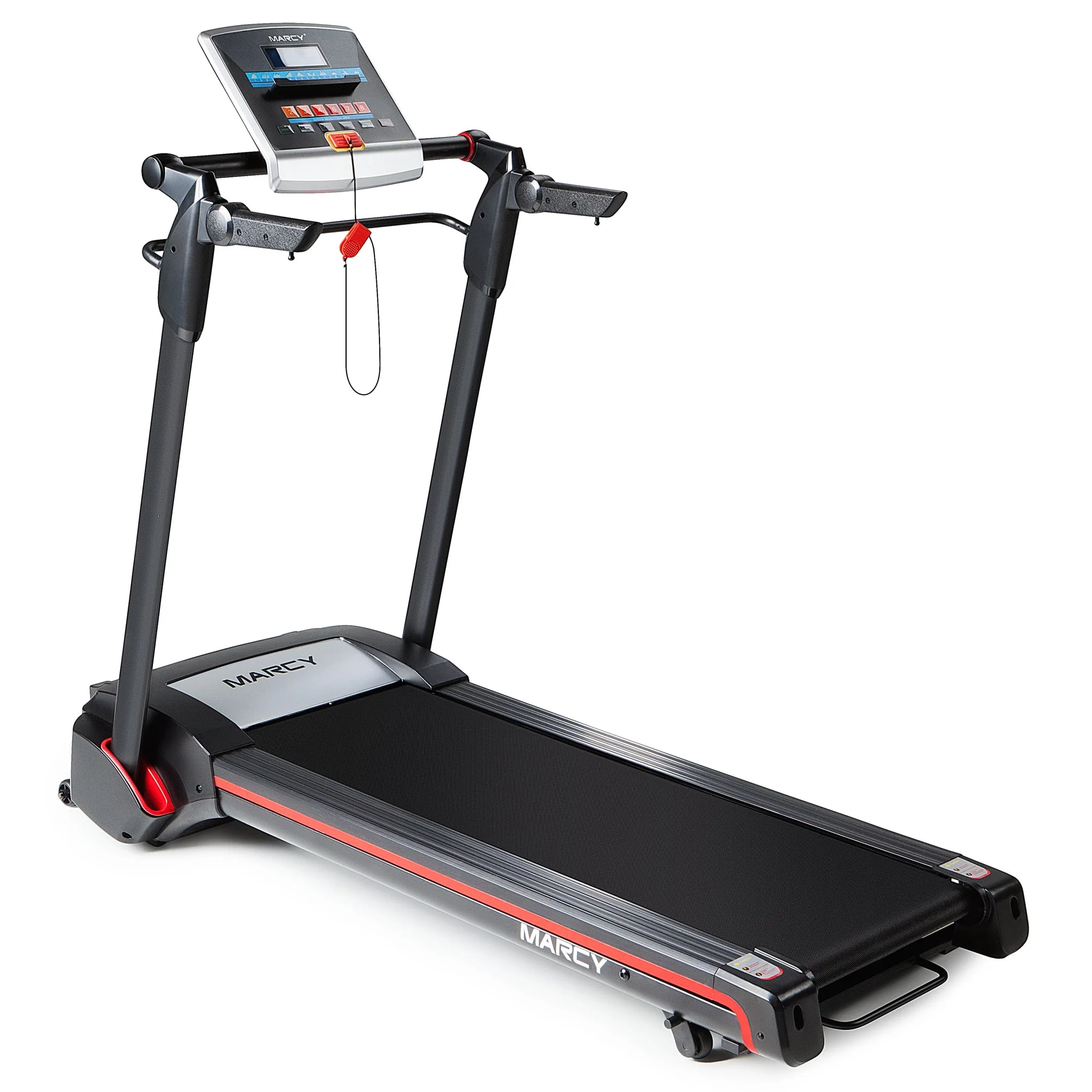 Marcy Folding Electric Treadmill With LCD Display and Adjustable Handles JX-651BW