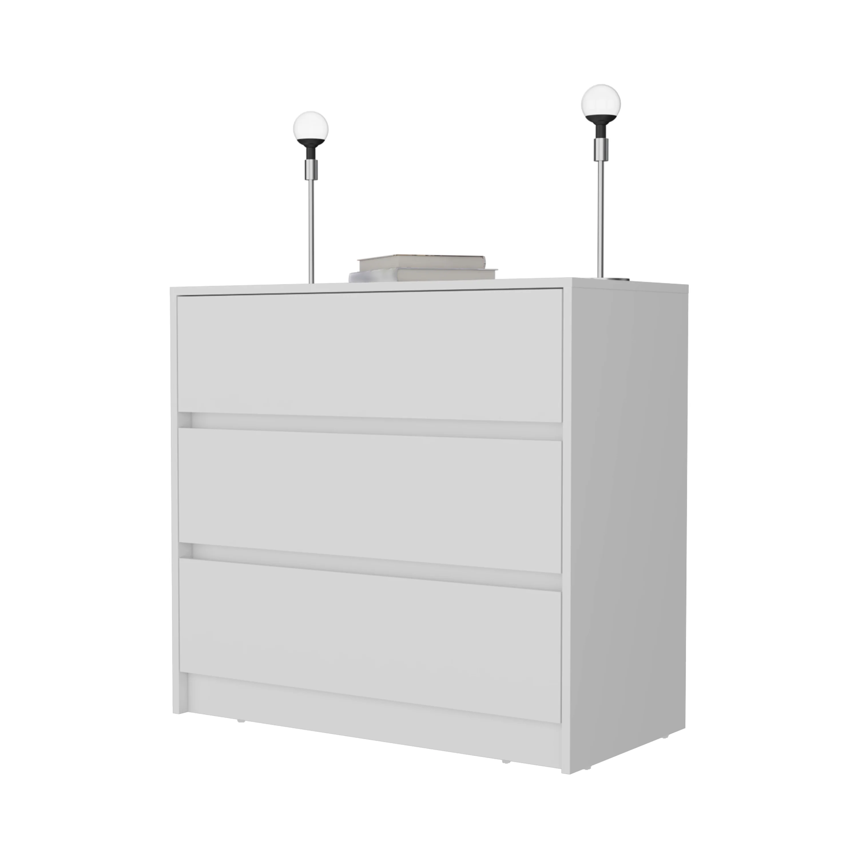 CoSoTower 3 Piece Bedroom Set, Nightstand + Dresser+ Armoire, White