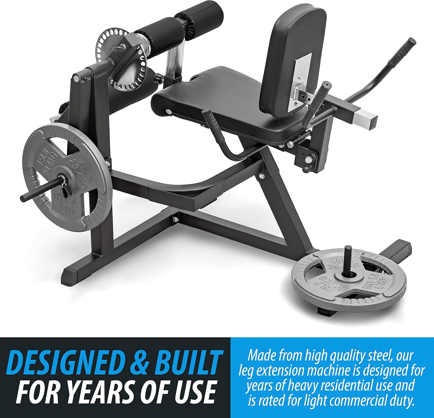 Heavy Duty Adjustable Leg Extension and Curl Machine 2.0
