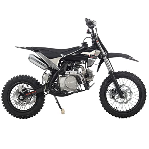 X-PRO 110cc Dirt Bike with Semi-Automatic Transmission, Kick Start, Big 14"/12" Tires! (Orange)