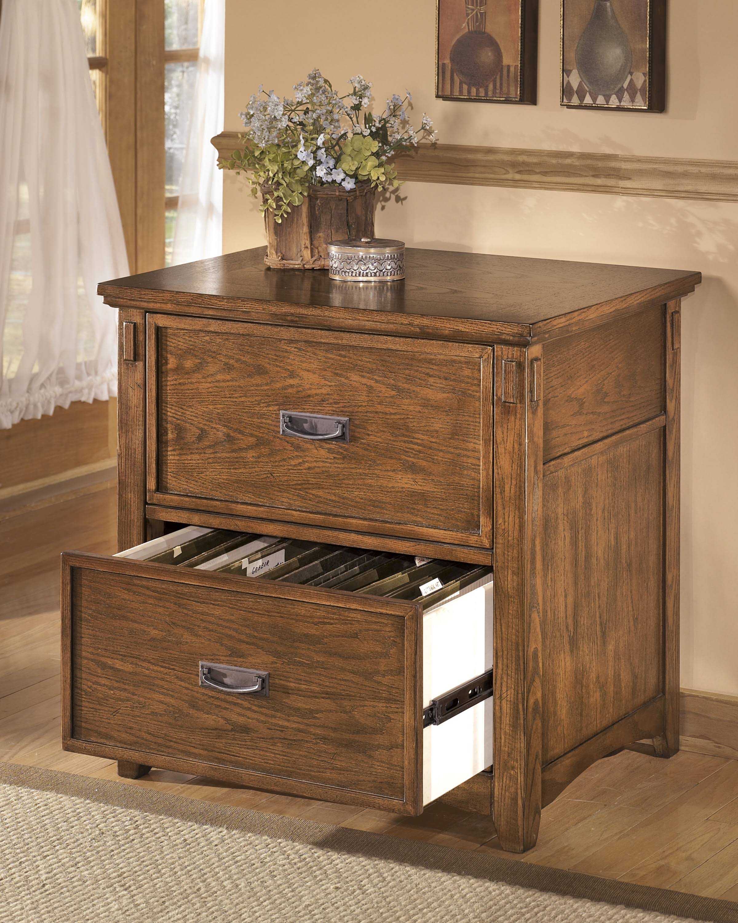 Ashley Cross Island Lateral File Cabinet
