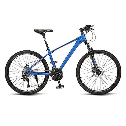 26” Mountain Bike, Disc Brake 27 Speed Bicycle Front Suspension, Hardtail Mountain Bikes Alloy Frame, Men and Women Universal Cross-Country Mount