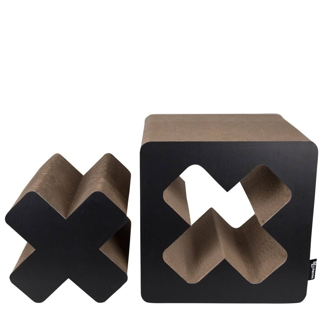 District 70 Black Large Treasure Cardboard Cat Scratcher - Megean
