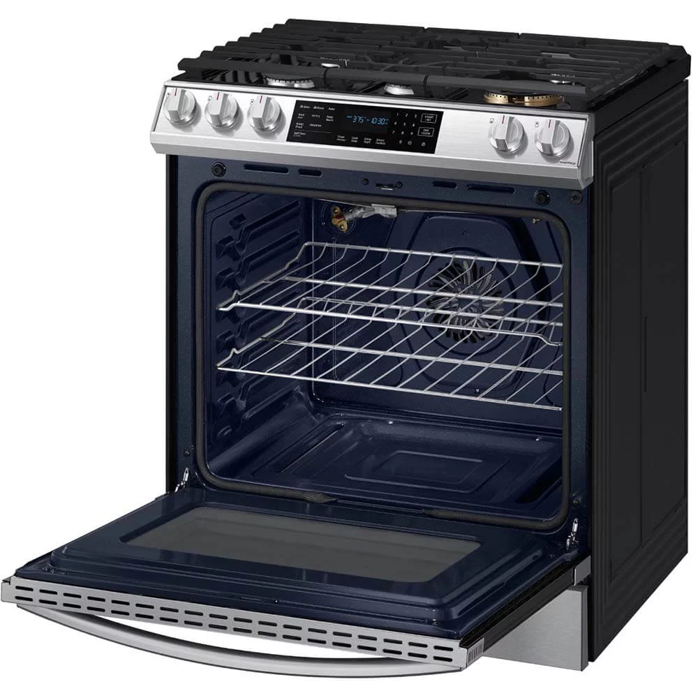 SAMSUNG NX60T8511SS 6.0 cu. ft. Smart Slide-in Gas Range with Air Fry in Stainless Steel