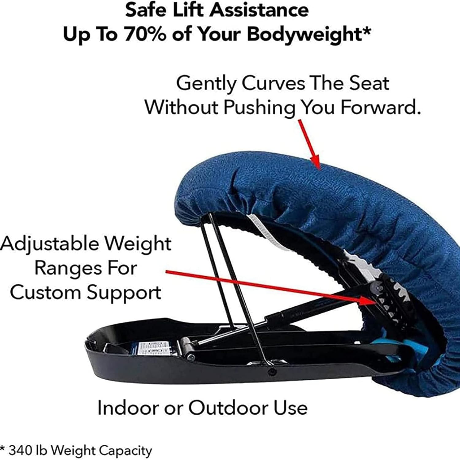 Assist Cushion Chair Lift and Sofa Stand Assist, Easy Lift Assist Cushion, Portable Uplift Seat Standing Assist Cushion for Help Elderly & Disabled Standing