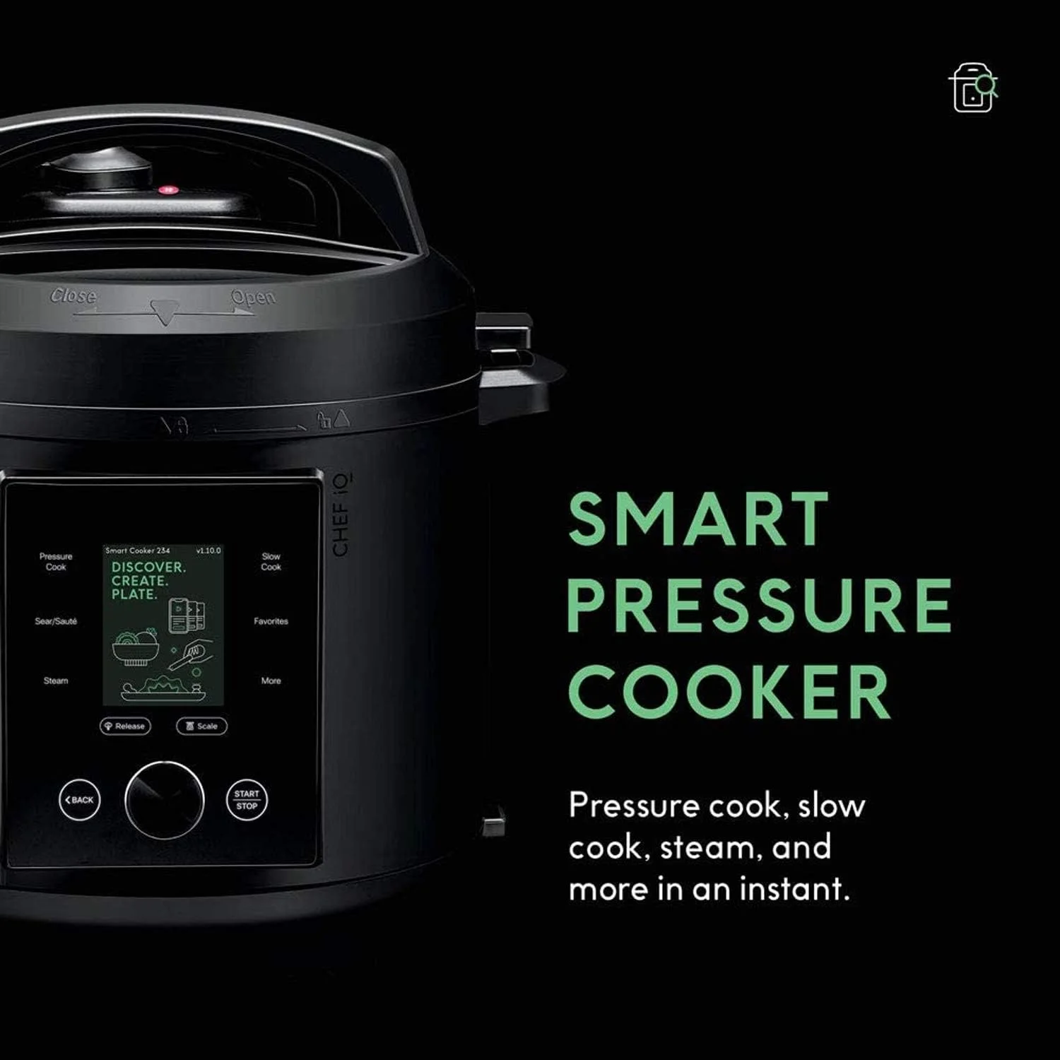 YINCHEN Smart Pressure Cooker 10 Cooking Functions & 18 Features, Built-in Scale, 1000+ Presets & Times & Temps w/App for 600+ Foolproof Guided Recipes, Rice & Slow Electric MultiCooker, 6 Qt