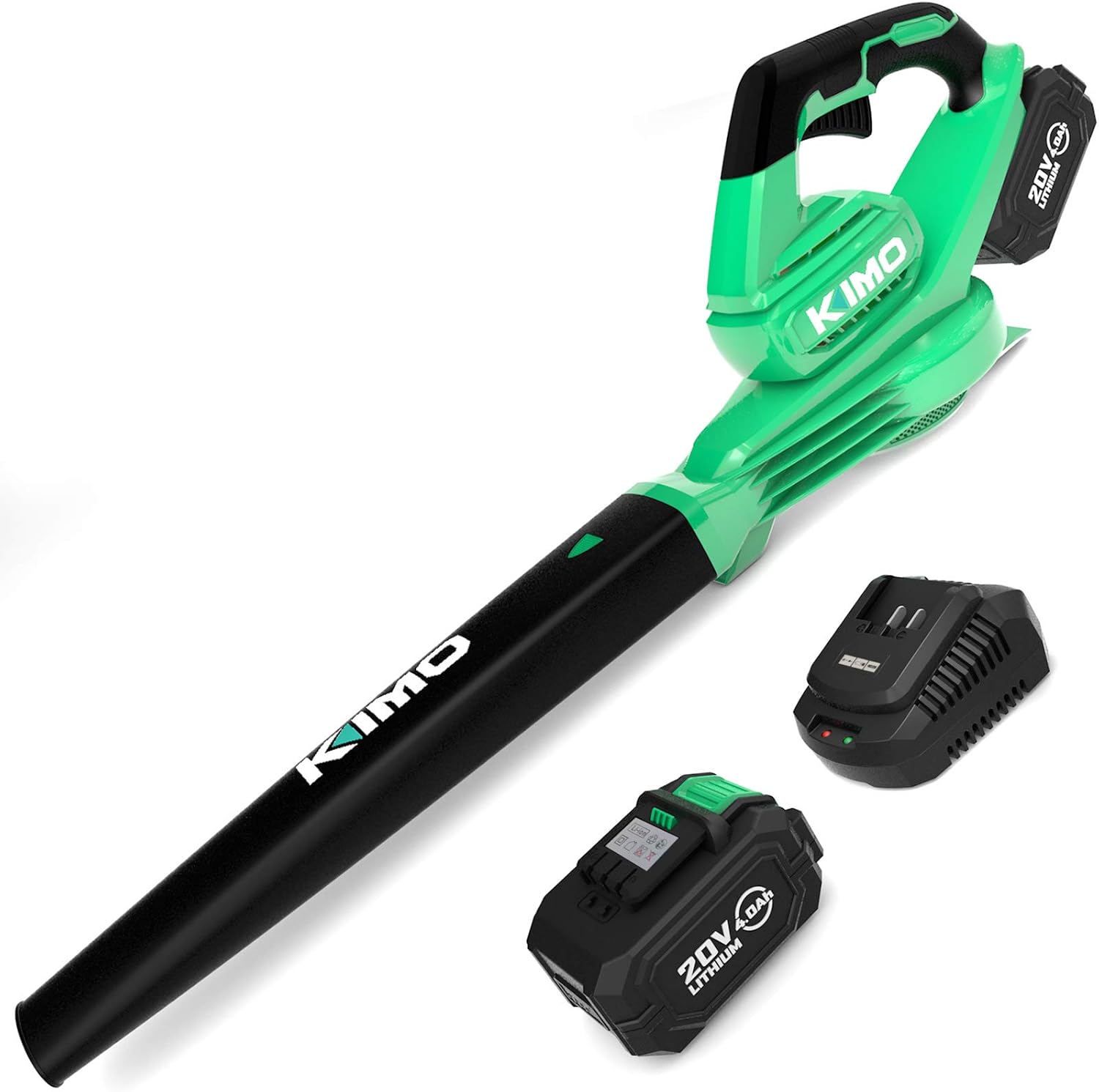 Electric Leaf Blower - 20V Leaf Blower Cordless with Battery & Charger, 200 CFM 170 MPH Electric Blower for Lawn Care, Variable-Speed, Battery Leaf Blower Lightweight for Yard, Work Around The House