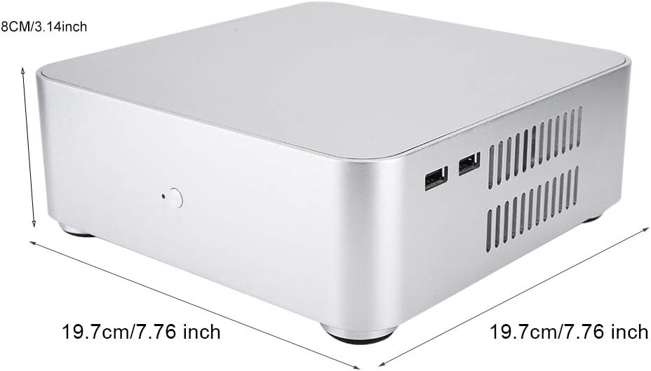Wendry ITX case,Beautiful and Exquisite,Frosting Treatment,First-Class Quality,19719765MM,Mini ITX Computer Case 2.0 Aluminum Alloy HTPC Case Mini PC Computer Case