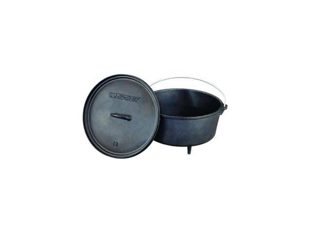 Camp Chef 12 inch Cast Iron Deep Dutch Oven With True Seasoned Finish, Size: 8 qt