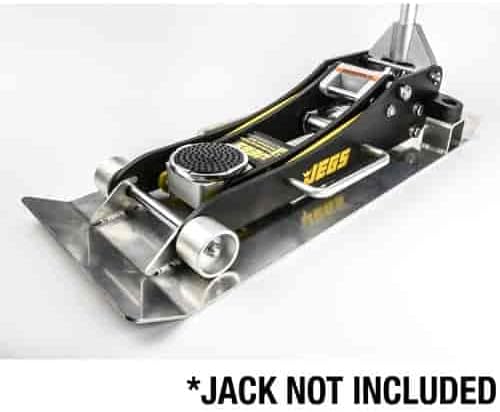 JEGS Jack Skid Plate | Fits JEGS 2-Ton Floor Jack Part # 555-80006 (Available Separately) | Ideal For Work On Dirt, Gravel, & Grass | Made In USA | Aluminum