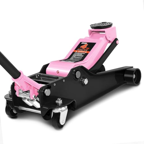 DNA MOTORING Floor Jack 3 Ton (6000 lbs) Capacity, Fast Lift Service Jack Low Profile Steel Heavy Duty Hydraulic Car Jack, Lifting Range 3"-20", Black, TOOLS-00475-BK