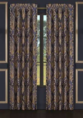 Five Queens Court Woodstock 84x22 Window Panel Pair Indigo