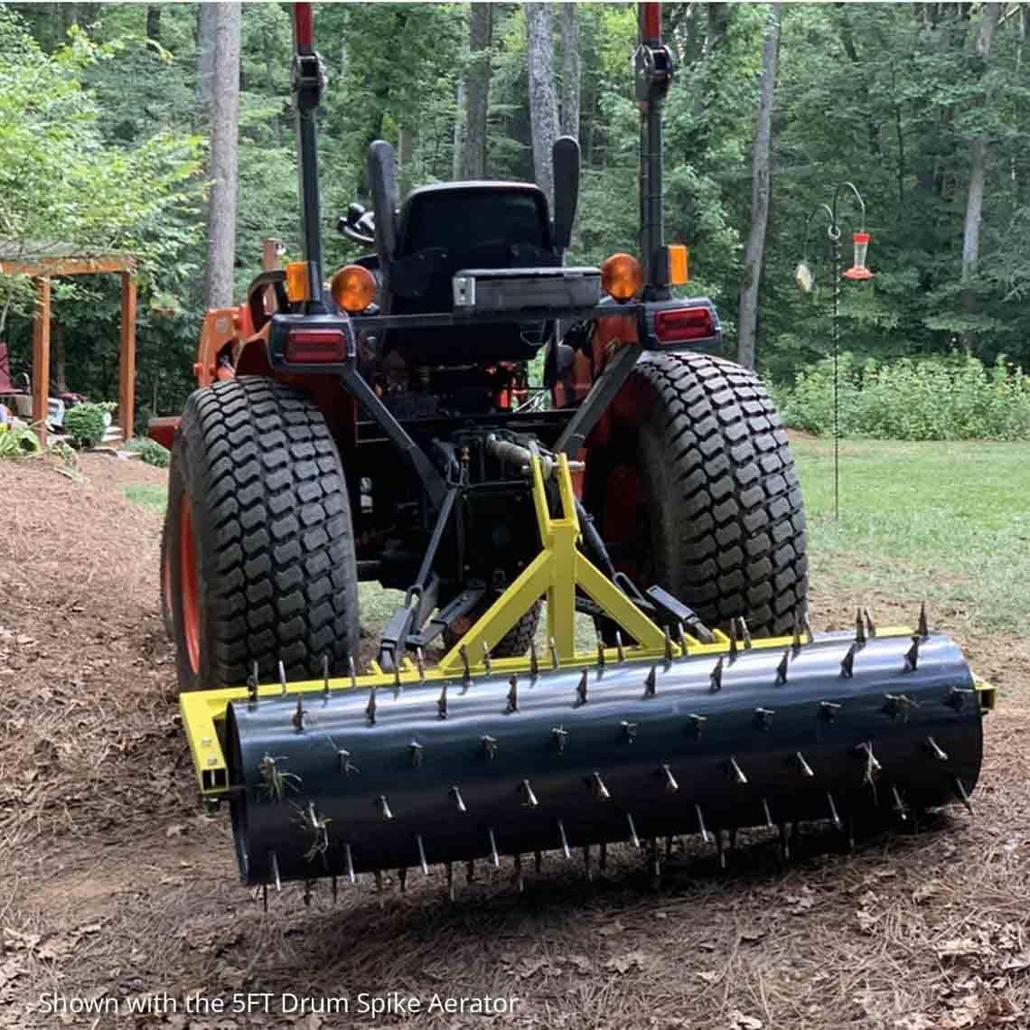 Titan Attachments 6 FT Drum Spike Aerator Category 1 and 2, 3 Point