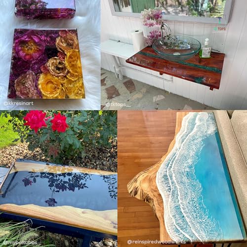 Epoxy Resin Crystal Clear Super Clear® PRO UV Resin Kit 2 Gallon | 256 oz Epoxy Mixer Kit, Perfect for Resin Molds, Mica Powder, Art Resin, Pigment Powder, Casting Resin, Alcohol Ink, Fine Glitter