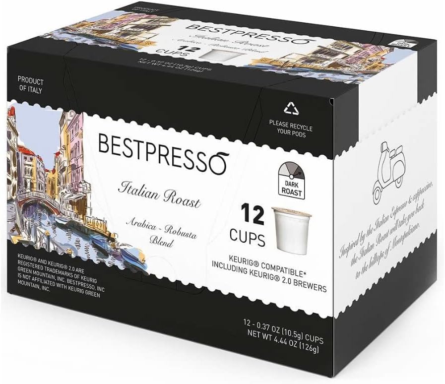 Keurig K-Supreme Plus Single Serve Coffee Maker (Stainless Steel) Bundle with 12-Count Single Serve Italian Roast K-Cup Set and Pod Organizer (3 items)