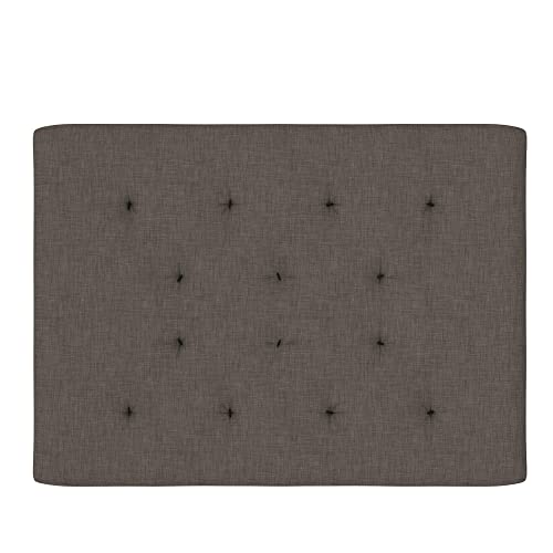 REALROOMS Cozey 8-Inch Pocket Spring Coil Futon Mattress, Polyester Linen, Full, Taupe Gray