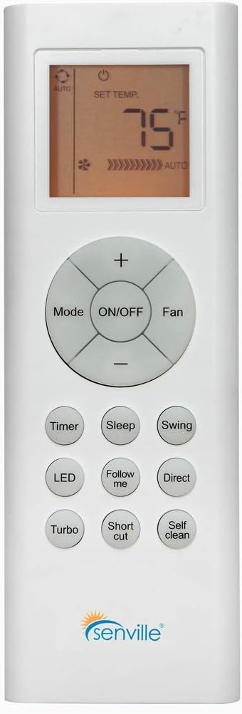 Senville 12,000 BTU Floor Console Mini Split AC/Heating System, Floor Mounted, 16 Ft. Install Kit, 208/230V, White