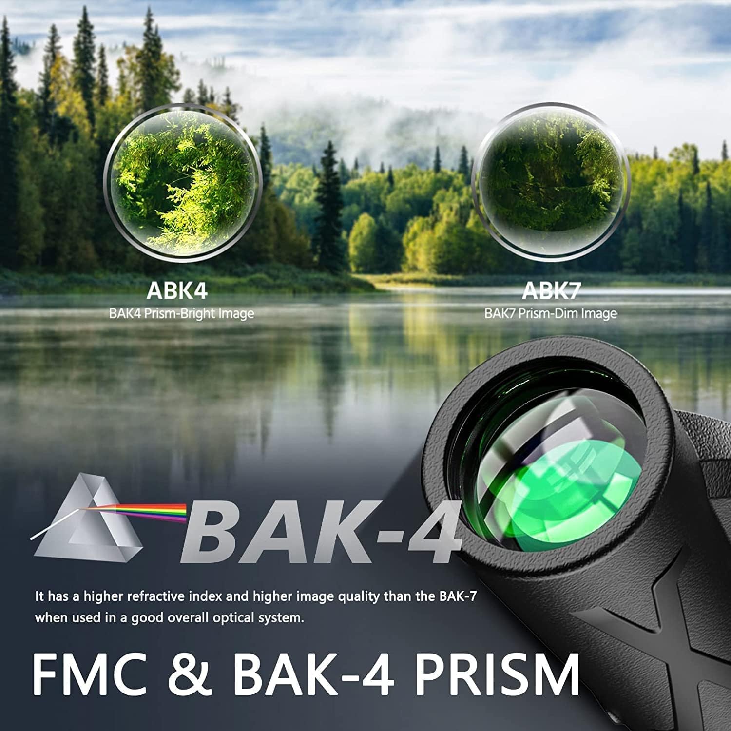 Monocular Telescope - 80x100 Compact High Power Monocular for Adults Kids HD Bifocal with Smartphone Holder and Tripod, Waterproof Fogproof Portable Prism for Wildlife Bird Watching Hunting Camping