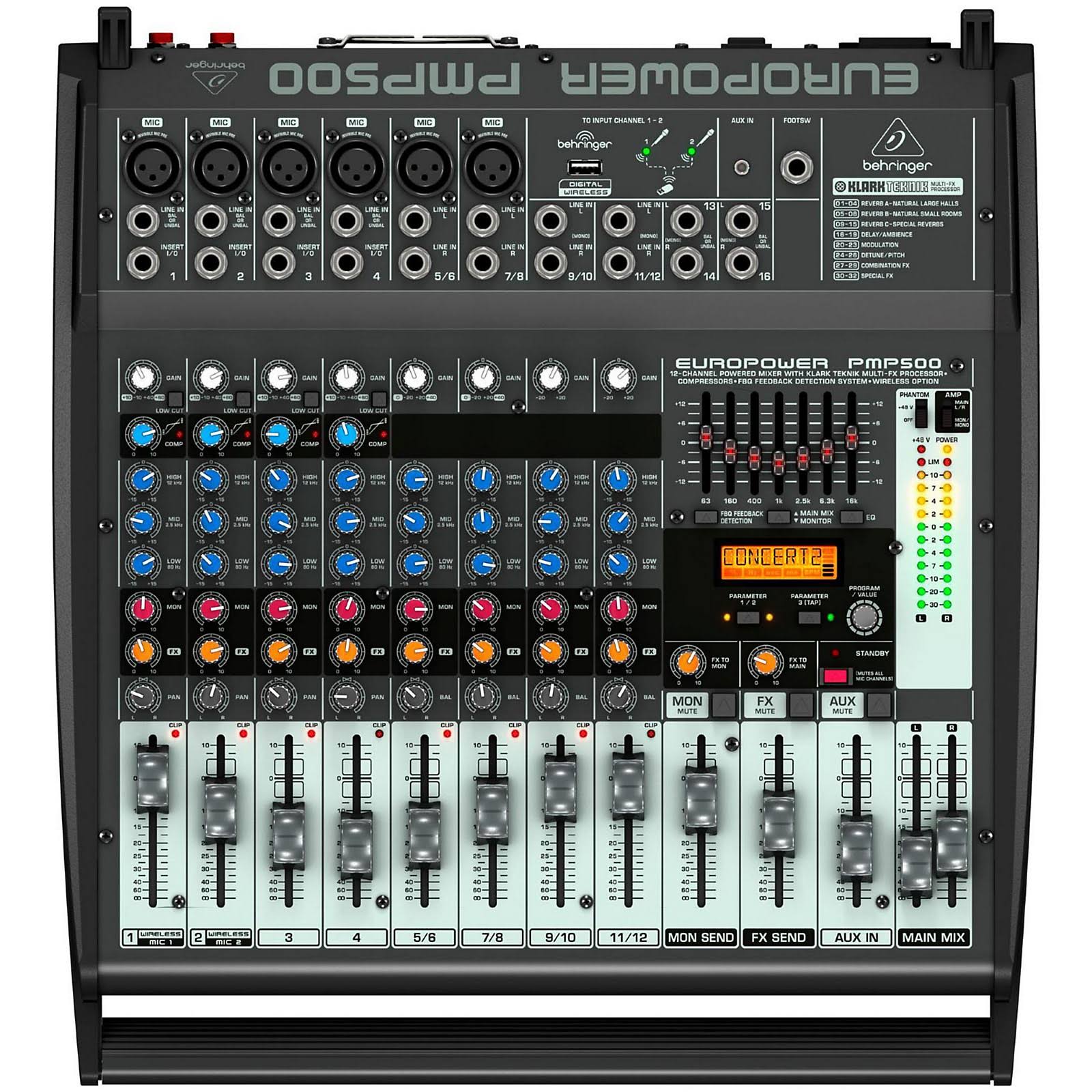 Behringer PMP500 Europower 500-Watt 12-Channel Powered Mixer