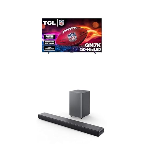 TCL 55-Inch Class QM7K Series QD-Mini LED 4K UHD Google Smart TV Best Premium Mini-LED TV - QLED, 144hz, 240hz Gaming Rate, Anti-Reflective Screen, Bang & Olufsen Audio, Atmos (55QM7K, 2025 Model)
