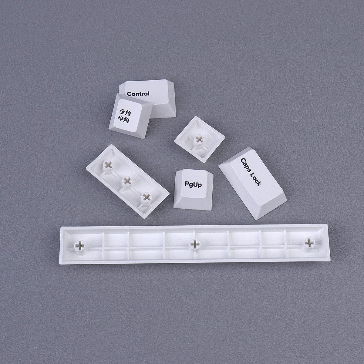 White Keycaps 134 Keys Cherry Profile Dye-Sub PBT Minimalist Keycap Compatible with GH60 / GK64 / GK61 / 68/87/104 Keyboard