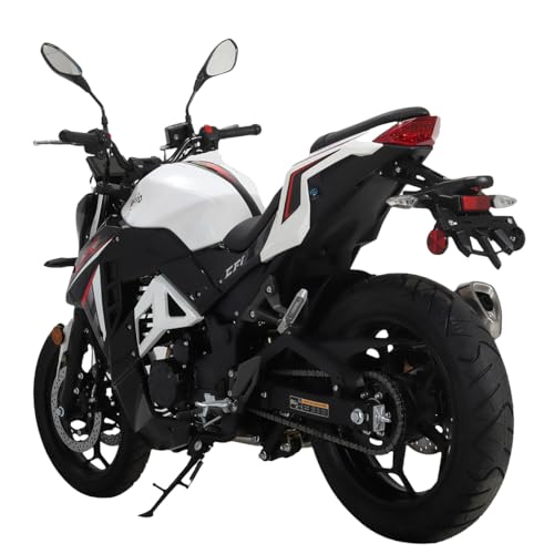 X-PRO Python 250 Electronic Fuel Injection Street Motorcycle with Manual Transmission, Electric Start! 17" Wheels! Assembled In Crate! (Black)