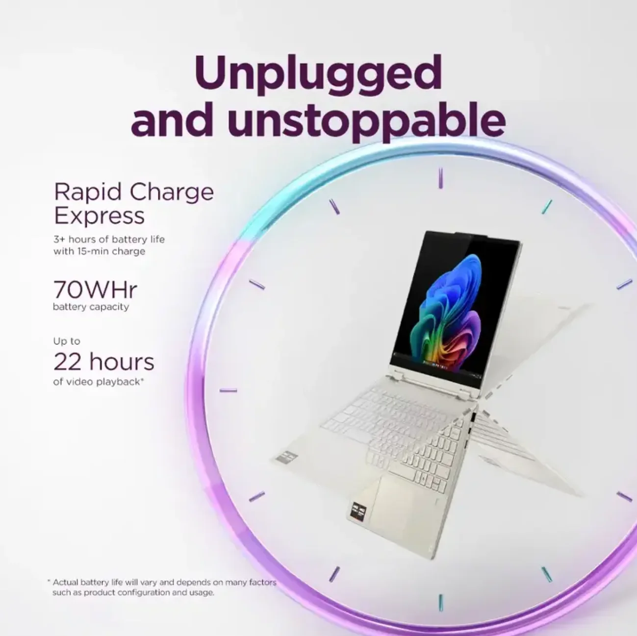 Lenovo Yoga 7 2-in-1 Copilot+ PC, 14" OLED Touch (1920x1200), AMD Ryzen AI 7 350 (50 TOPS NPU), 16GB RAM, 1TB SSD, 13.5H Battery, Wi-Fi 7, Win 11, Seashell