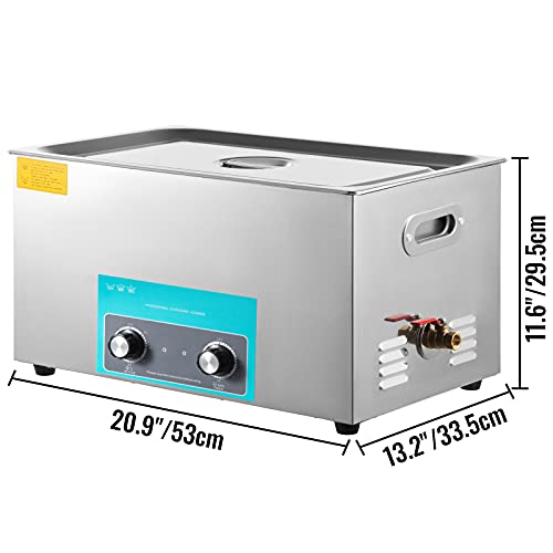 Mophorn 10L Ultrasonic Cleaner 304 Stainless Steel Professional Knob Control Ultrasonic Cleaners with HeaterTimer for Jewelry Watch Glasses Circuit Board Dentures Small Parts Dental Instrument