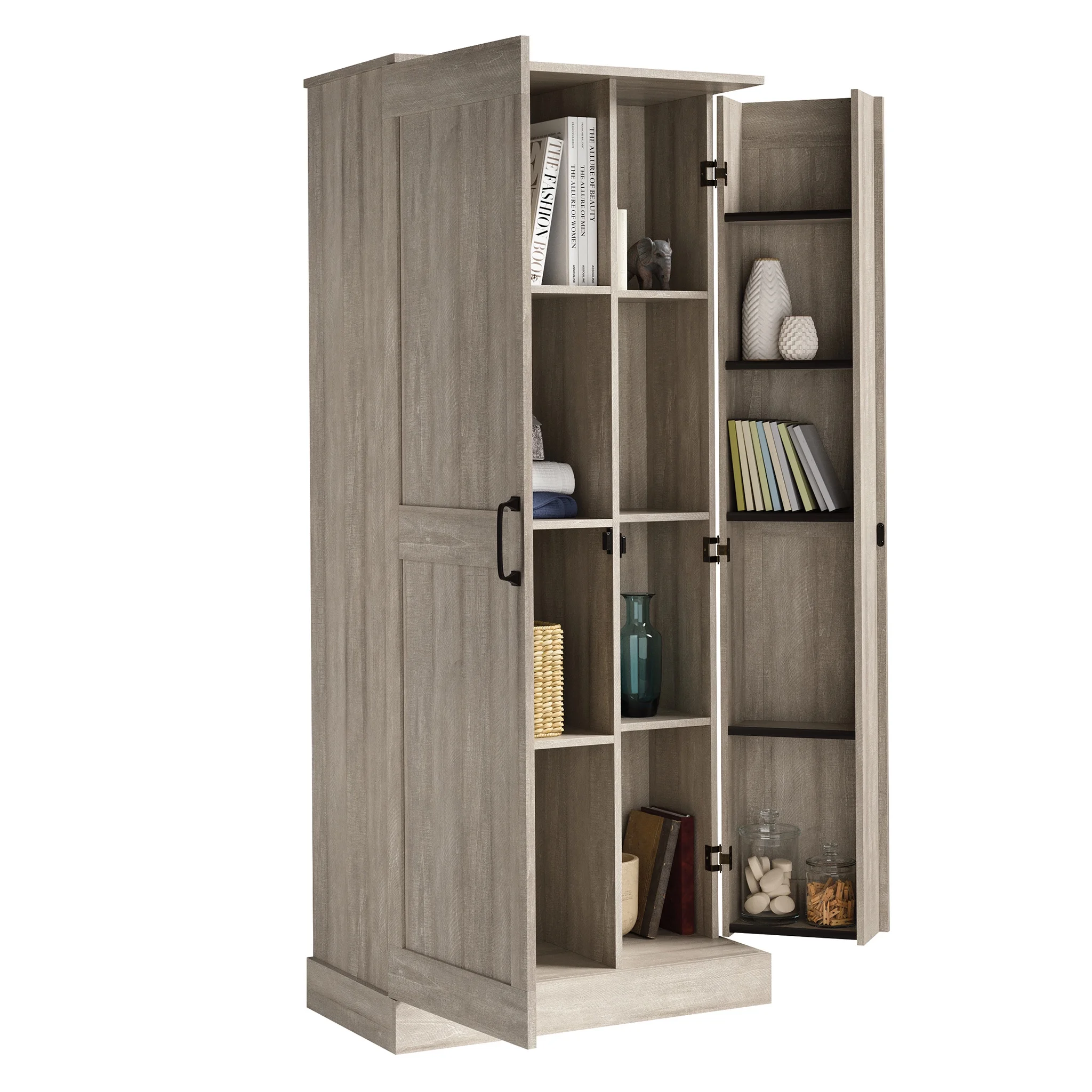 Sauder Storage Cabinet, Spring Maple Finish