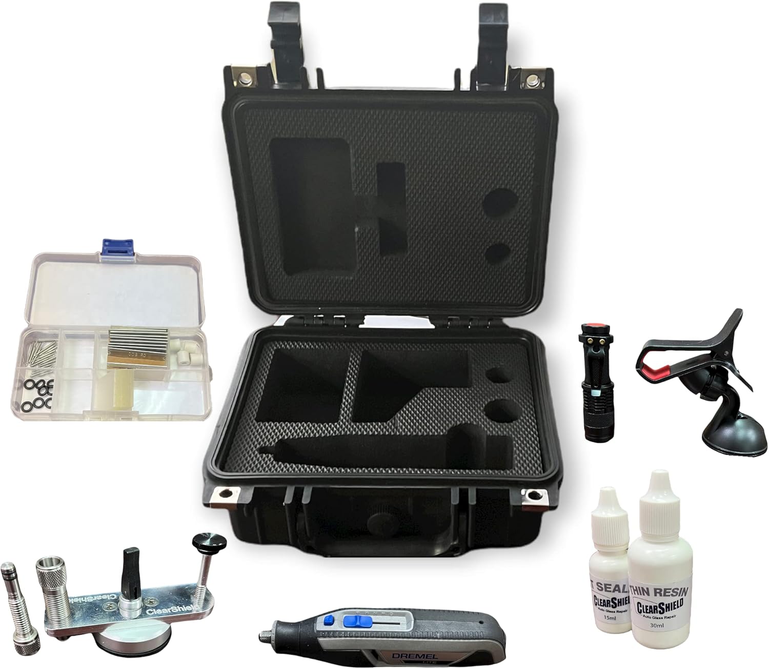 Clearshield Windshield Repair Kit - Window Rock Chip Repair Kit - Cracked Windshield Repair Kit - Auto Glass Repair Kit for 200+ Repairs