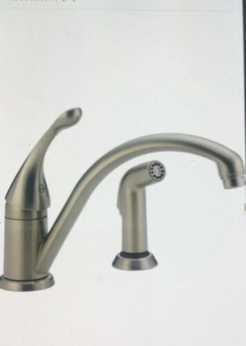 Delta - 441-SS-DST - Collins Single Handle Kitchen Faucet with Spray Stainless