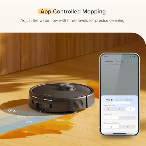 roborock Q5 Max+ Robot Vacuum with Self-Empty Dock, Upgraded from Q5+, 5500 Pa Suction, DuoRoller Brush, Hands-Free Cleaning for up to 7 Weeks, PreciSense LiDAR Navigation, App & Voice Control