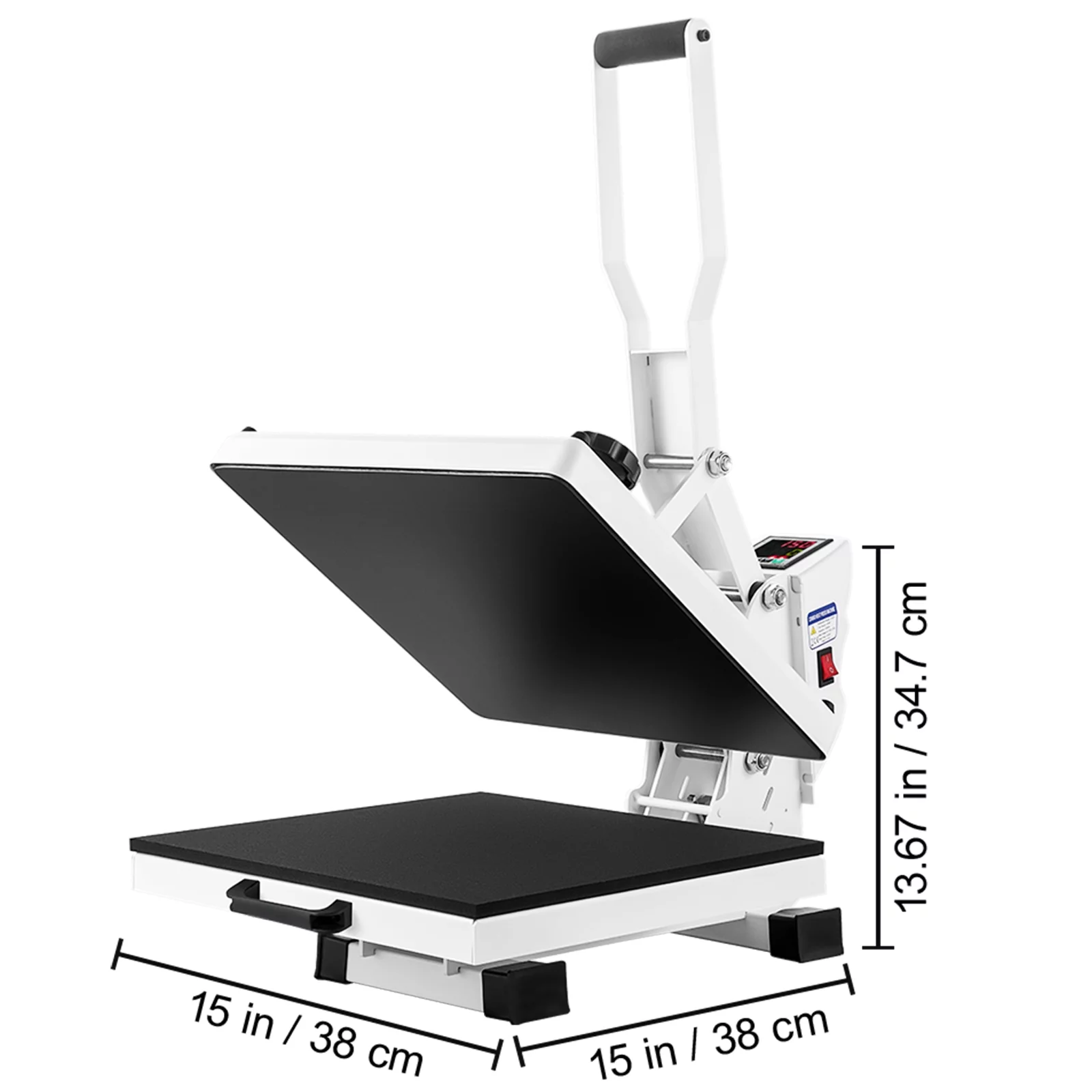 VEVOR  Heat Press Machine, 15"x15" Swing Away T Shirt Pressing Machine Multifunction, High Pressure Heat Press Machine, Power Digital Industrial Sublimation Printer for Heat Transfer Viny