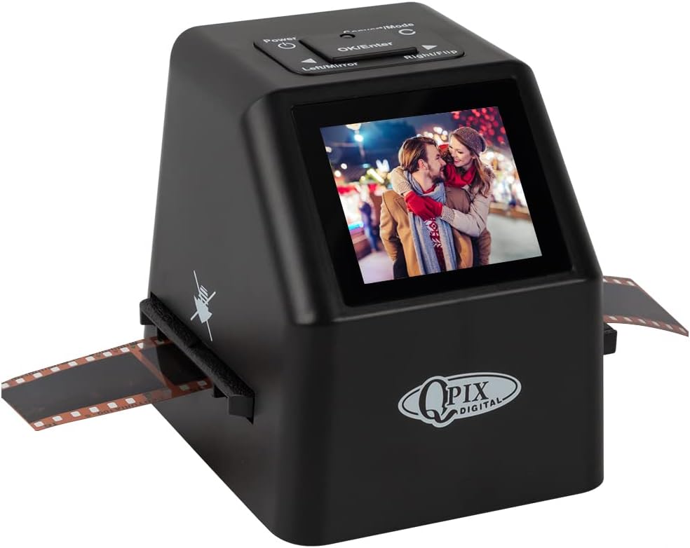 Digital Film & Slide Scanner, Converts Color & B & W 35 mm, 126, 110, Super 8 Film Negatives & Slides to High Resolution 8 & 16 MP JPEG Images, Digital Film and Slide Scanner (Black)