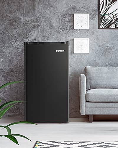 3.2 Cu.Ft Single Door Mini Fridge, Compact Refrigerator Mini Refrigerator Small Drink Food Storage Machine for Dorm, Camper, Basement or Office