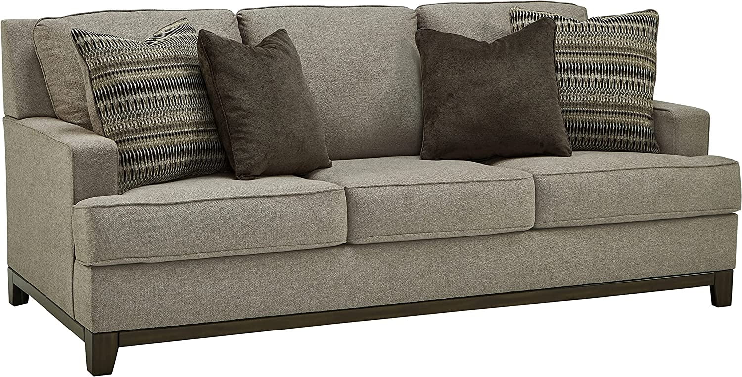 Ashley Furniture Kaywood Contemporary Fabric & Wood Sofa in Gray
