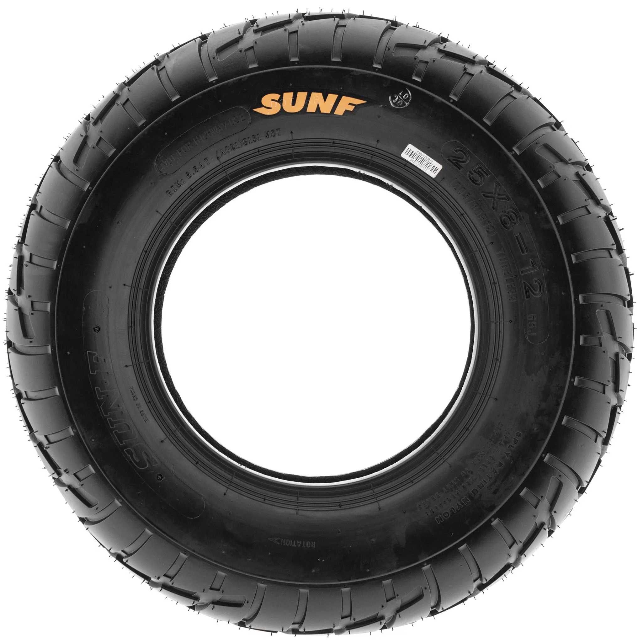 SunF All Terrain ATV UTV Sport Tires 25x8-12 25x8x12 6 PR A021 (Single)