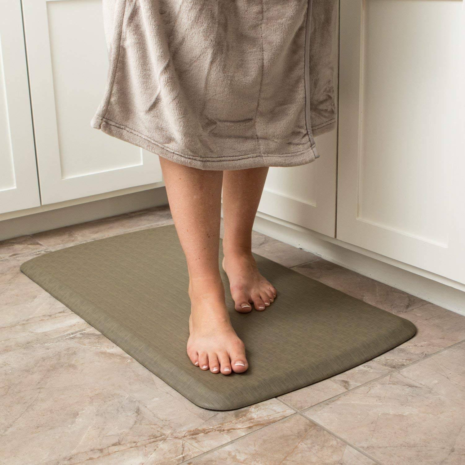 GelPro Comfort Kitchen Mat Anti Fatigue Floor Elite Vintage Leather Rustic Brown