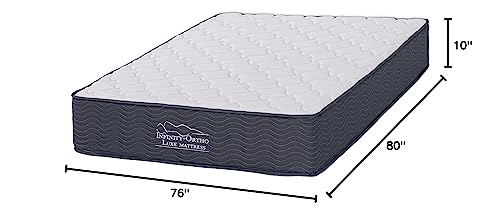 12 Inch Hybrid Support Mattress/Bed-in-a-Box/CertiPUR-US Certified Foam, King (NOVHM-S), Medium, White