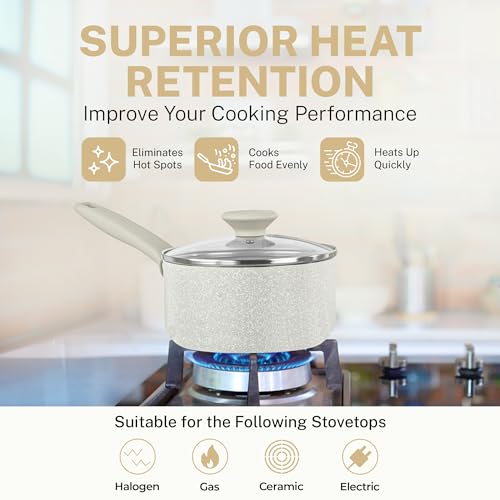 GRANITESTONE Blue 20 Pc Kitchen Pots and Pans Set Non Stick Cookware Set, Kitchen Cookware Sets, Granite Nonstick Cookware Set, Diamond Coated Non Toxic Cookware Set, Oven & Dishwasher Safe