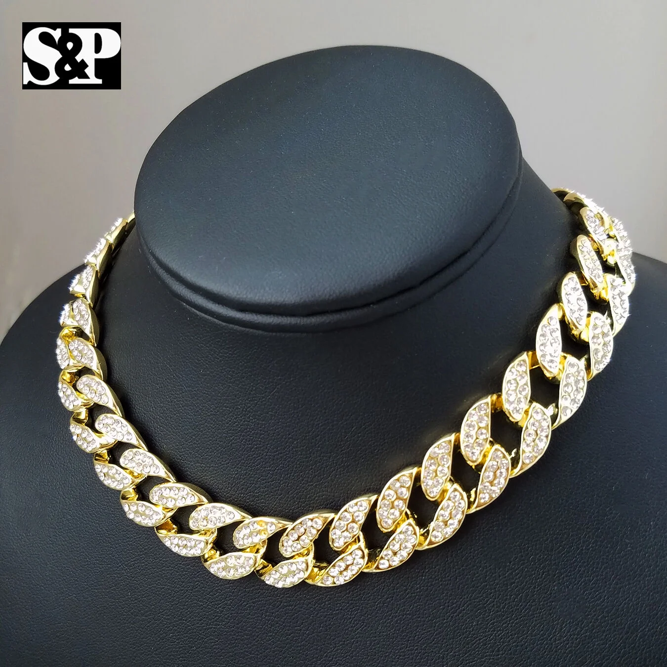 Hip Hop Last Supper Cubic Zirconia pendant & Full 15mm Iced Cuban Chain Necklace