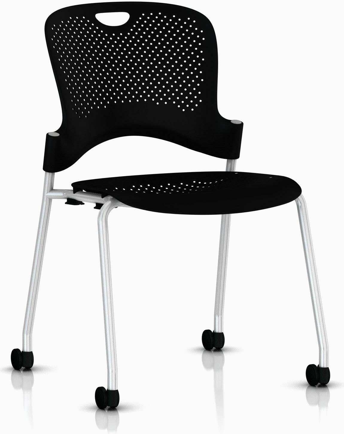 Caper Stacking Chair - Black by Herman Miller