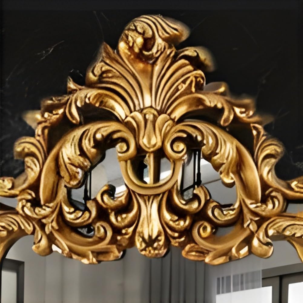 SOYDAN Antique Ornate Gold Wall Mirror with Resin Frame, Decorative Traditional Mirror Elegant Inspired Wall Decor for Living Room,Bedroom,Entryway, Dinning Room