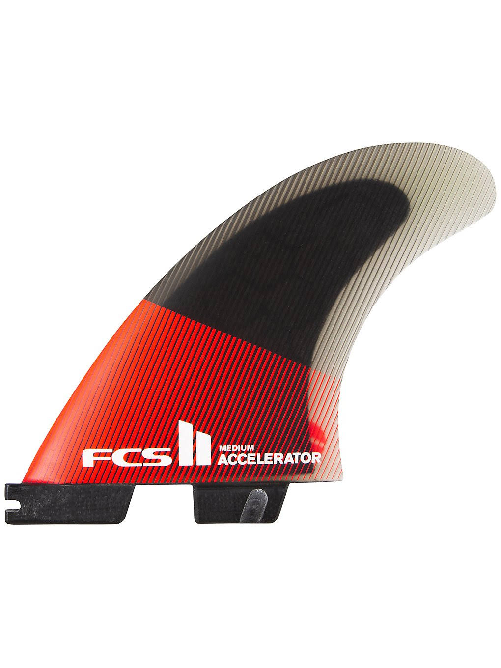 FCS II Accelerator PC Small Tri Fin Set - Red/Black